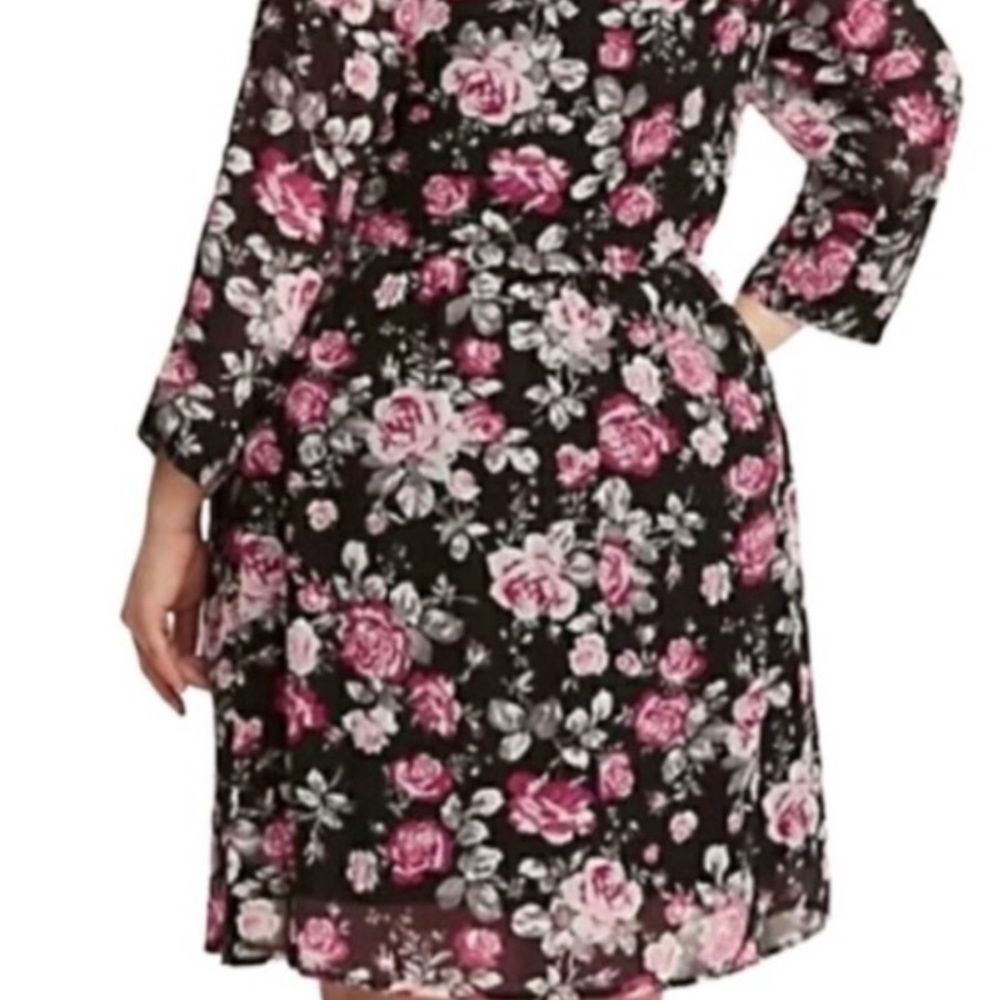 Torrid Pink and Black Dolman Sleeve V-Neck Sundress Size 4X NWOT Summer dress - Picture 2 of 8